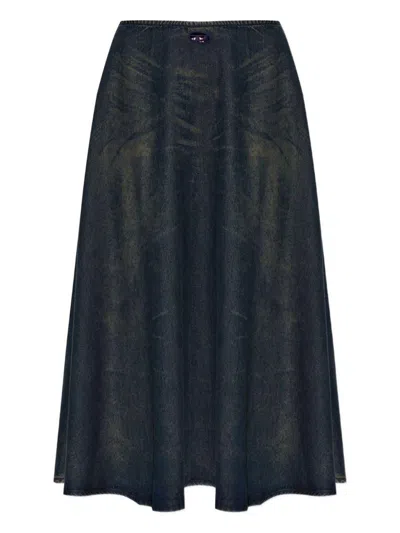 Diesel Navy Blue Maxi Skirt `de-annie-s`