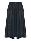 Diesel Navy Blue Maxi Skirt `de-annie-s` In Blue