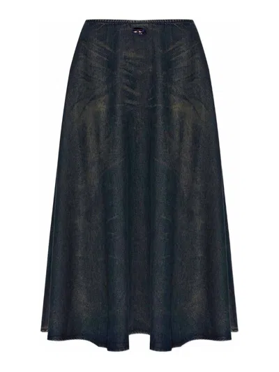 Diesel Navy Blue Maxi Skirt `de-annie-s`