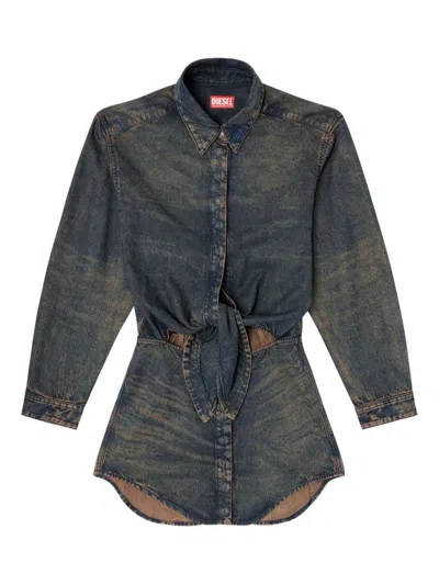 DIESEL NAVY BLUE MINI DRESS