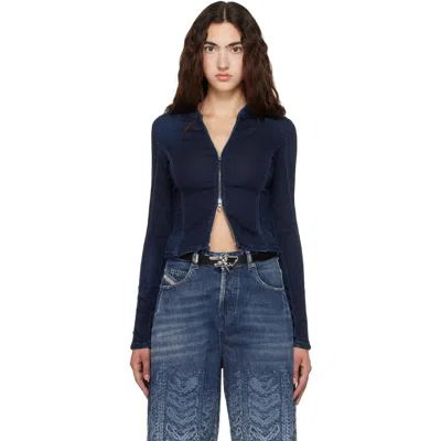 Diesel Navy Cropped Jogg Jacket In 01
