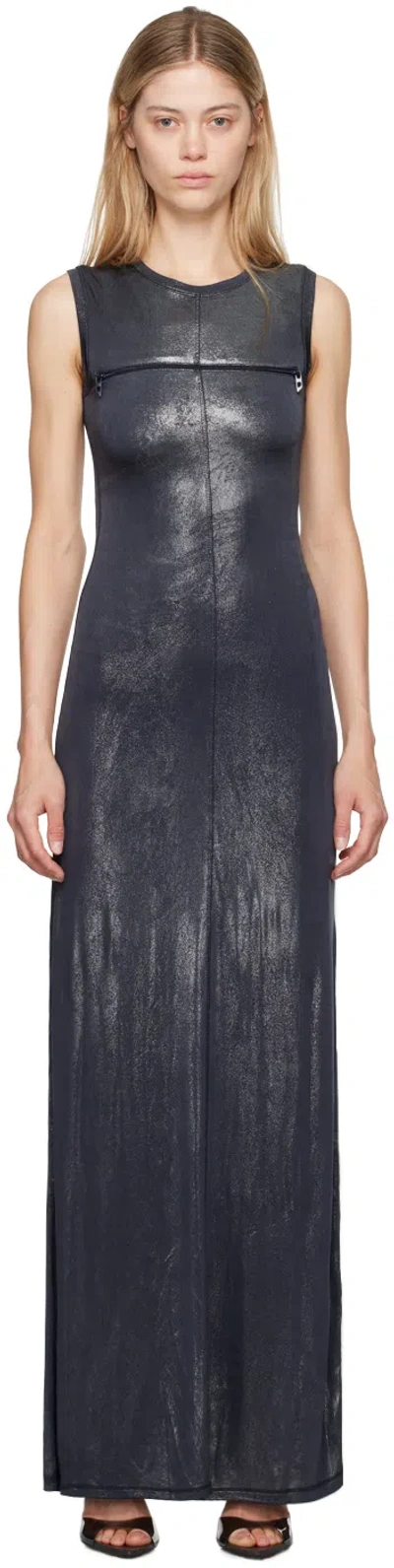 DIESEL NAVY D-VETY MAXI DRESS