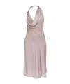 Diesel Bias Cut Dress With Asymmetrical Hem In Nude