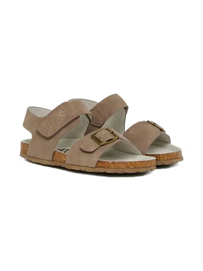 Diesel Buckle-strap Sandals In Neutral
