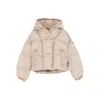 Diesel Hooded Padded Jacket In Neutral