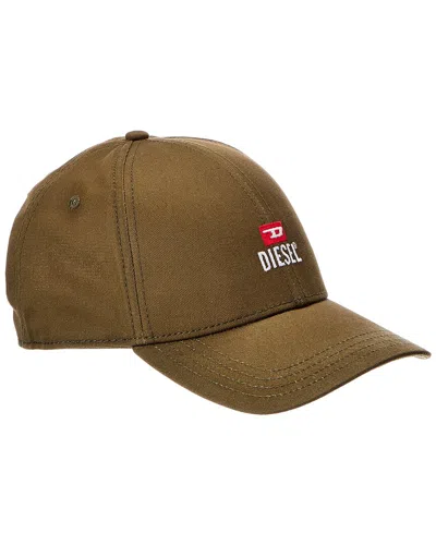 Diesel New D Logo Cap In Brown