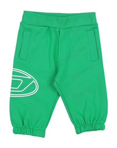 Diesel Babies'  Newborn Boy Pants Green Size 3 Cotton, Elastane