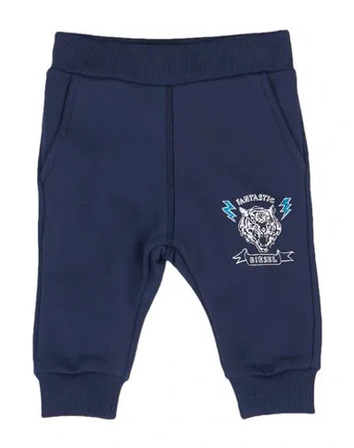 Diesel Babies'  Newborn Boy Pants Midnight Blue Size 3 Cotton, Elastane
