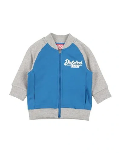 Diesel Babies'  Newborn Boy Sweatshirt Blue Size 3 Cotton
