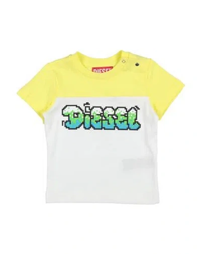 Diesel Babies' Logo-print Cotton T-shirt In Yellow