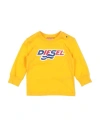 Diesel Newborn Boy T-shirt Yellow Size 3 Cotton In Yellow