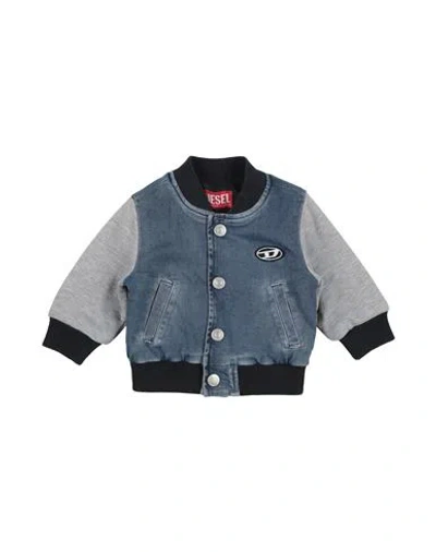 Diesel Babies'  Newborn Denim Outerwear Blue Size 3 Cotton, Elastane, Polyester