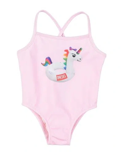 Diesel Babies'  Newborn Girl One-piece Swimsuit Pink Size 3 Polyester, Elastane