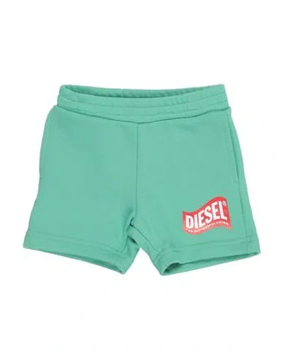 Diesel Babies'  Newborn Girl Shorts & Bermuda Shorts Green Size 3 Cotton