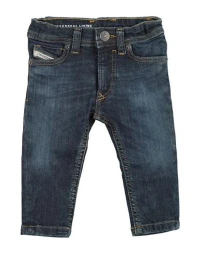 Diesel Babies'  Newborn Jeans Blue Size 3 Cotton, Elastane