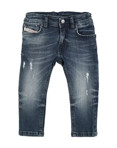 Diesel Babies'  Newborn Jeans Blue Size 3 Cotton, Elastane