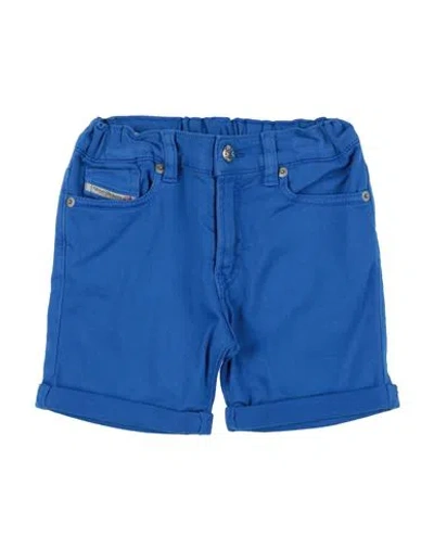 Diesel Babies'  Newborn Shorts & Bermuda Shorts Blue Size 3 Cotton, Elastane