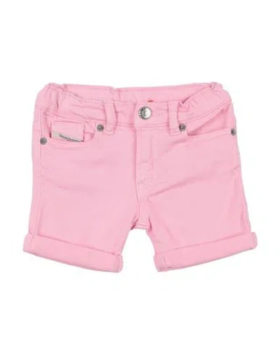 Diesel Babies'  Newborn Shorts & Bermuda Shorts Pink Size 3 Cotton, Elastane