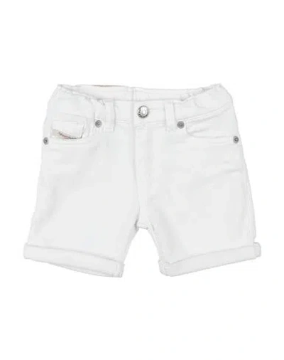 Diesel Babies'  Newborn Shorts & Bermuda Shorts White Size 3 Cotton, Elastane