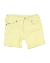 Diesel Babies' Logo-patch Jersey Shorts In 黄色