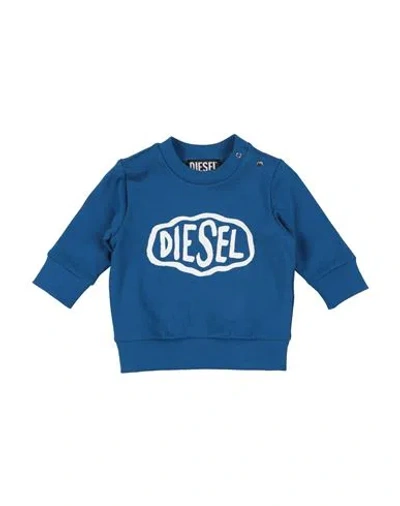 Diesel Babies'  Newborn Sweatshirt Blue Size 3 Cotton