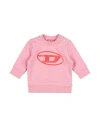 Diesel Newborn Sweatshirt Pink Size 3 Cotton, Elastane In Pink