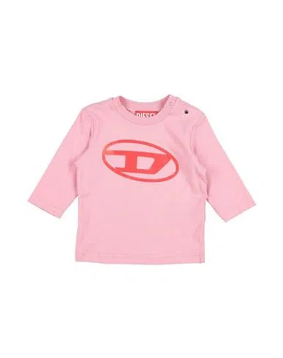 Diesel Babies'  Newborn Sweatshirt Pink Size 3 Cotton, Elastane
