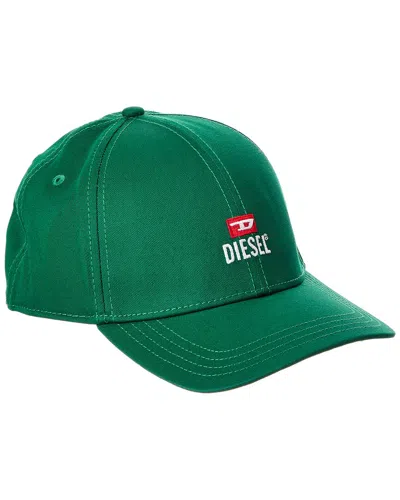 Diesel New-d-logo-out Rjcar Cap In Green