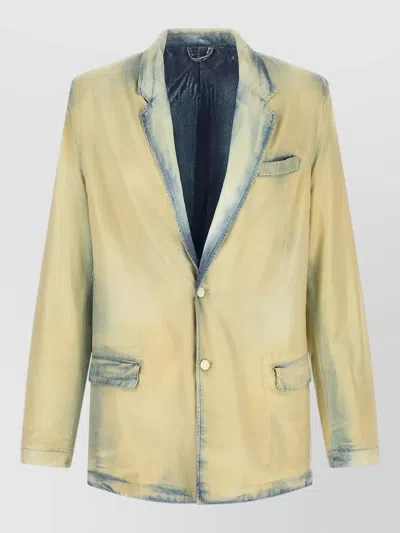 Diesel Nivale Fsi Blazer Long Sleeves Pockets In Yellow
