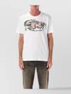 Diesel Norm Graphic Print Round Neck T-shirt In White