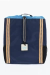 Diesel Nylon Backout Backpack With Drawstringed Closure In Blue