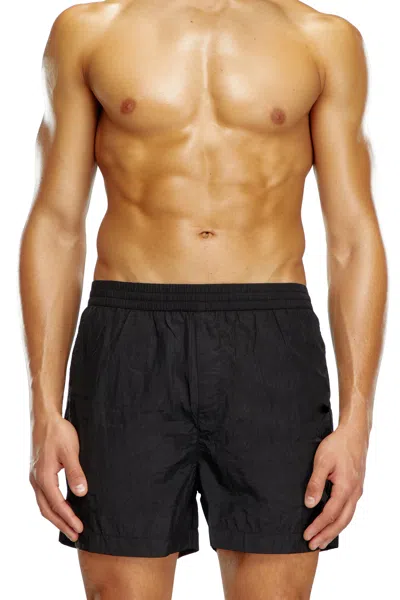 Diesel Nylon Board Shorts In Black