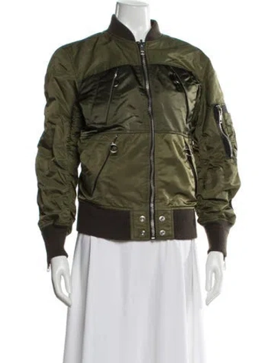 Pre-owned Diesel Nylon Bomber Jacket In Green