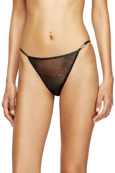 Diesel Nylon Briefs With Logo In Black