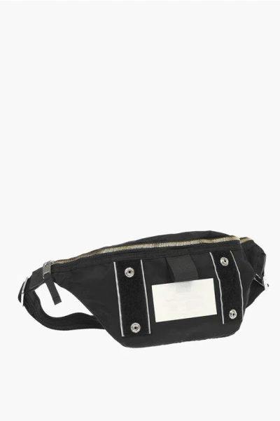 Diesel Nylon Lyam Wf Belt Bag With Zip Closure In Neutral