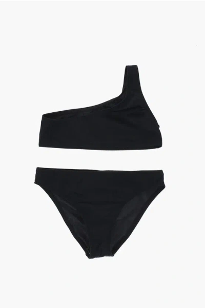 Diesel Nylon Mholder Bikini With Contrasting Logo In Black