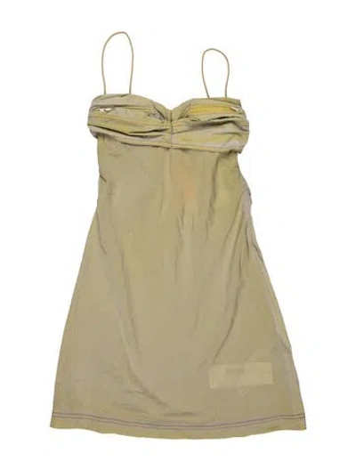 Pre-owned Diesel Nylon Mini Dress W/ Tags In Green