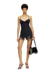 Diesel Nylon Mini Dress With Tulle Insert
