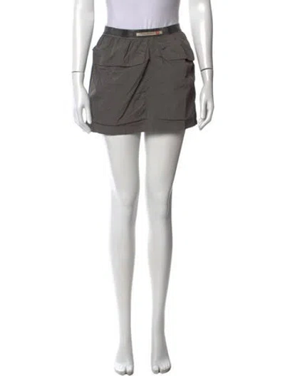 Pre-owned Diesel Nylon Mini Skirt In Grey