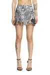 Diesel Nylon Mini Skirt With Heraldic Print