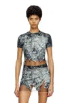 Diesel Nylon T-shirt With Heraldic Print