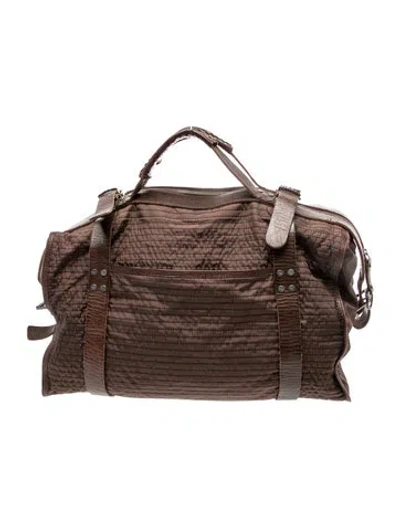 Pre-owned Diesel Nylon Weekender Bag In Brown