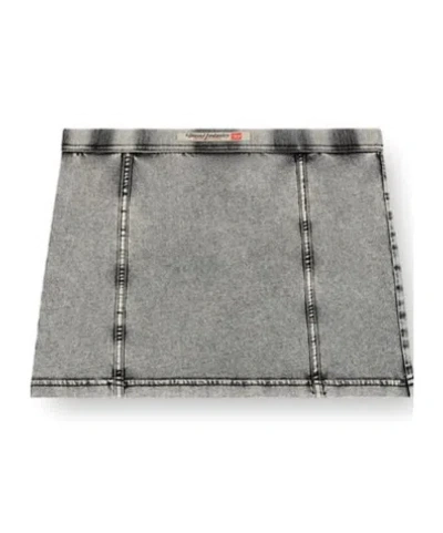 Diesel O-aleggra-mini Skirt In Grey