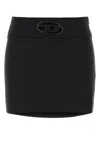 Diesel Black Stretch Twill O-dixy Miniskirt