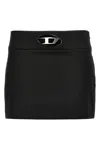 Diesel Black Stretch Twill O-dixy Miniskirt