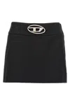 Diesel Black Stretch Twill O-dixy Miniskirt