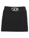 Diesel Black Stretch Twill O-dixy Miniskirt