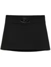 Diesel Black Stretch Twill O-dixy Miniskirt