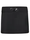Diesel O-dixy Wool Blend Mini Skirt In Black