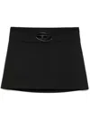 Diesel O-dixy Wool Blend Mini Skirt In Multi